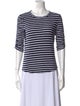 Veronica Beard Striped Crew Neck T-Shirt