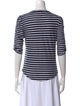 Veronica Beard Striped Crew Neck T-Shirt