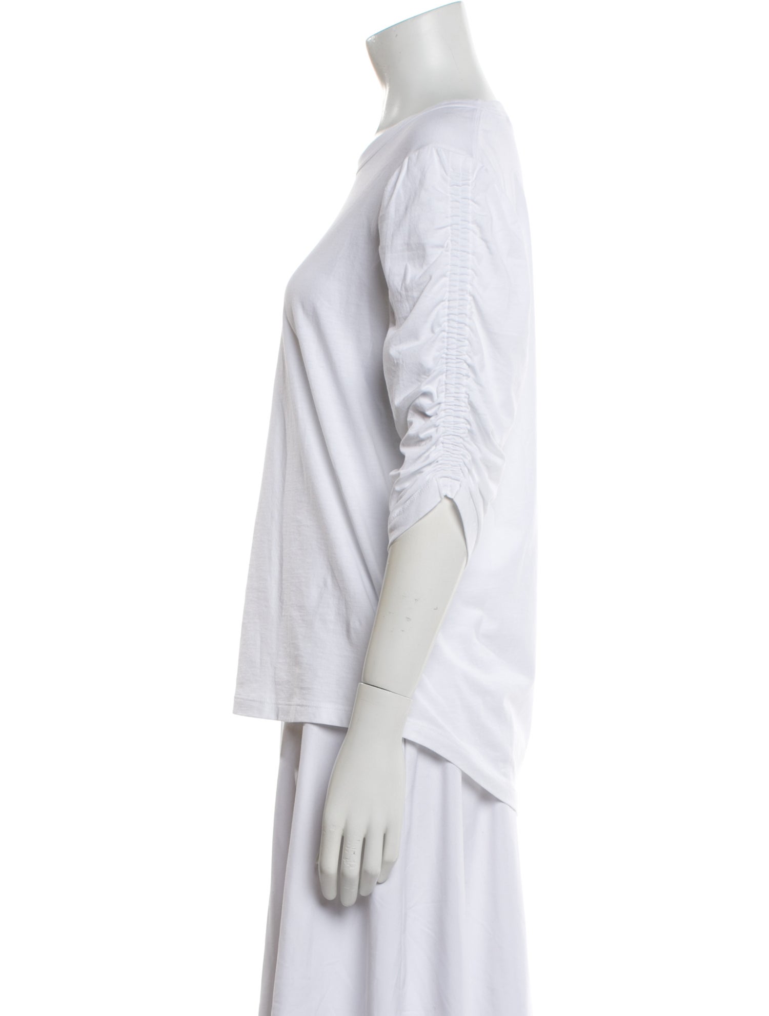 Veronica Beard Crew Neck Three-Quarter Sleeve T-Shirt