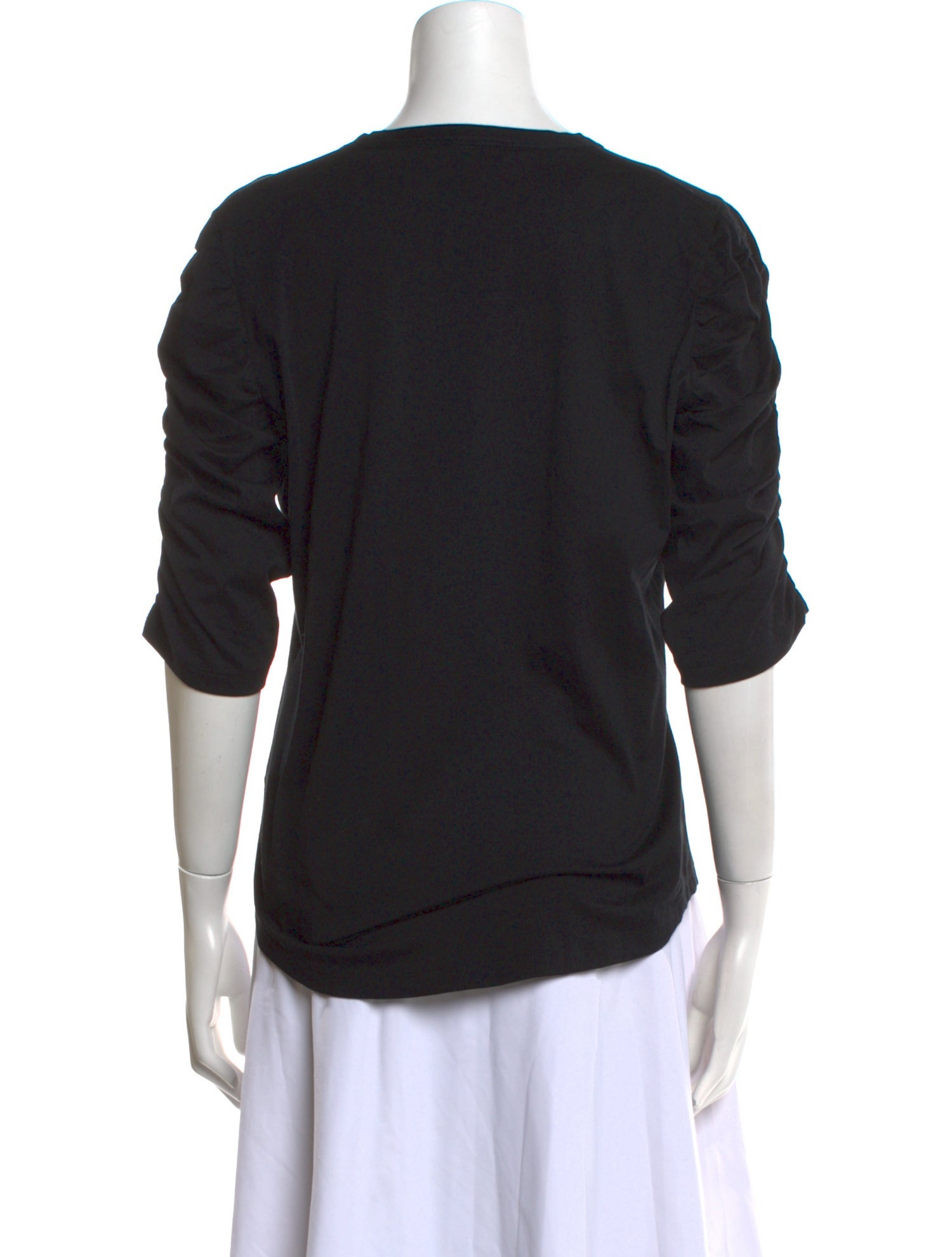 Veronica Beard Crew Neck Three-Quarter Sleeve T-Shirt