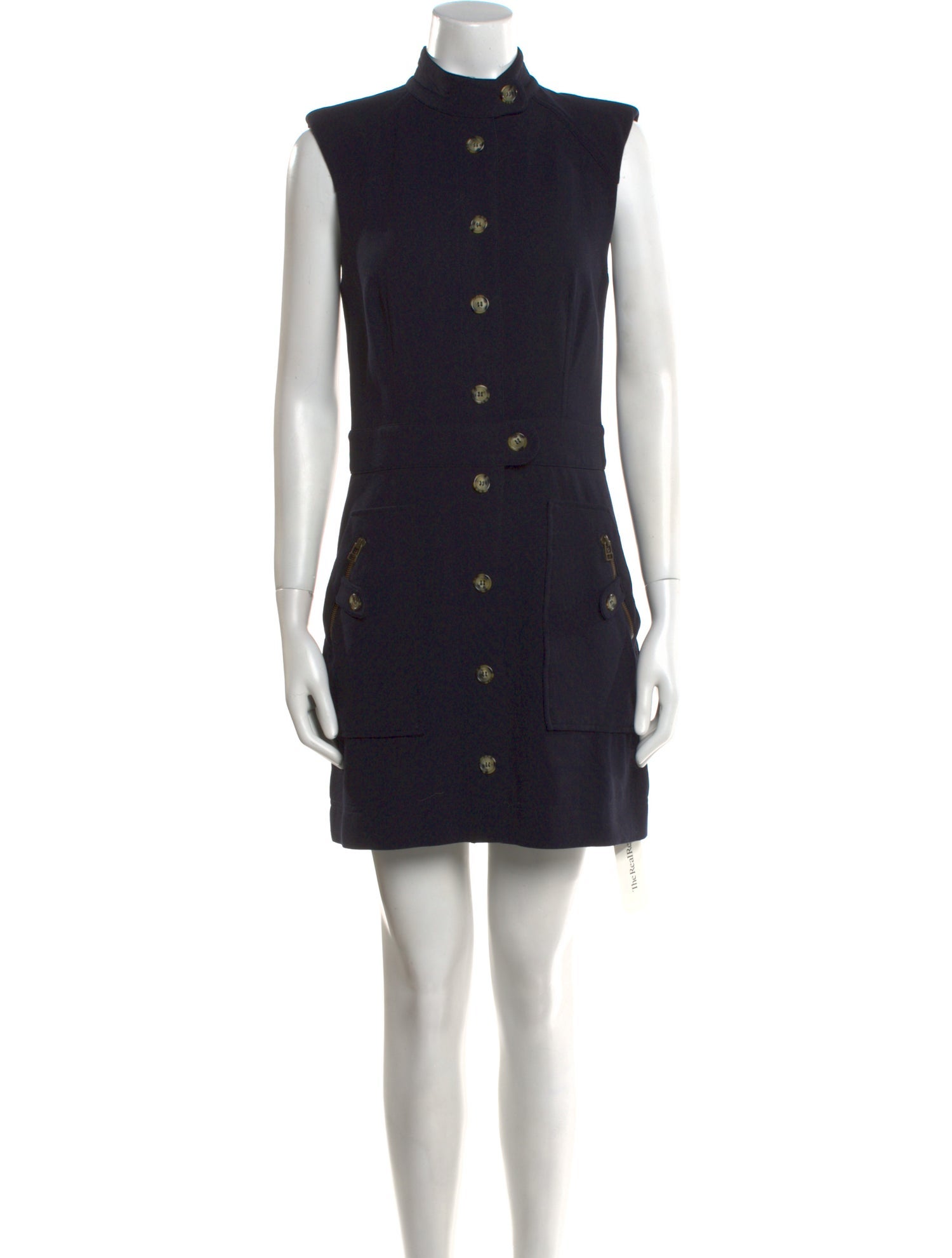 Veronica Beard Mock Neck Mini Dress