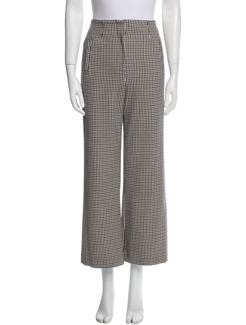 Veronica Beard Houndstooth Print Wide Leg Pants