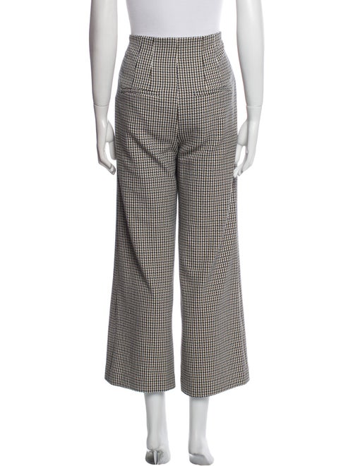 Veronica Beard Houndstooth Print Wide Leg Pants