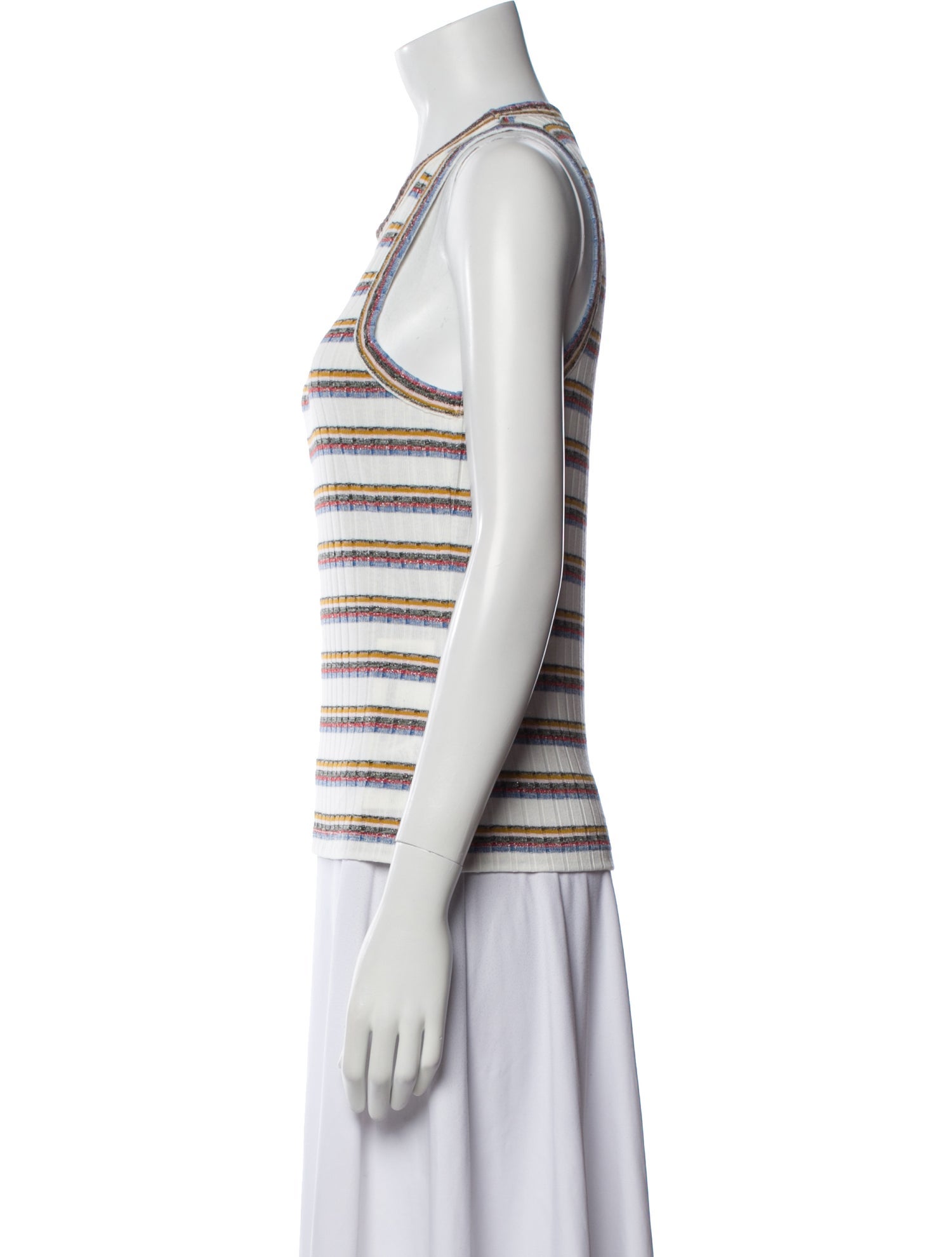 Veronica Beard Striped Scoop Neck Top w/ Tags