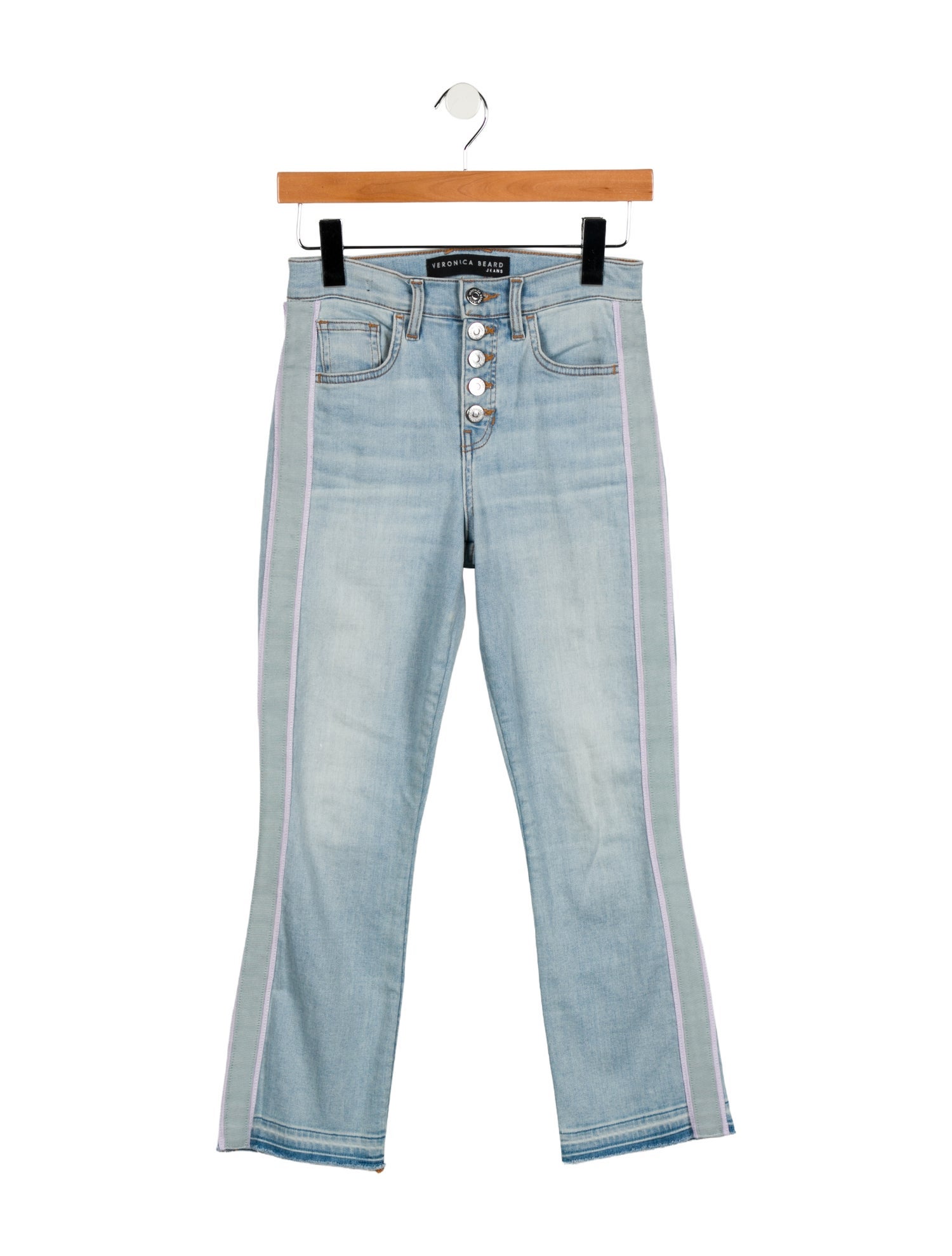 Veronica Beard Mid-Rise Straight Leg Jeans