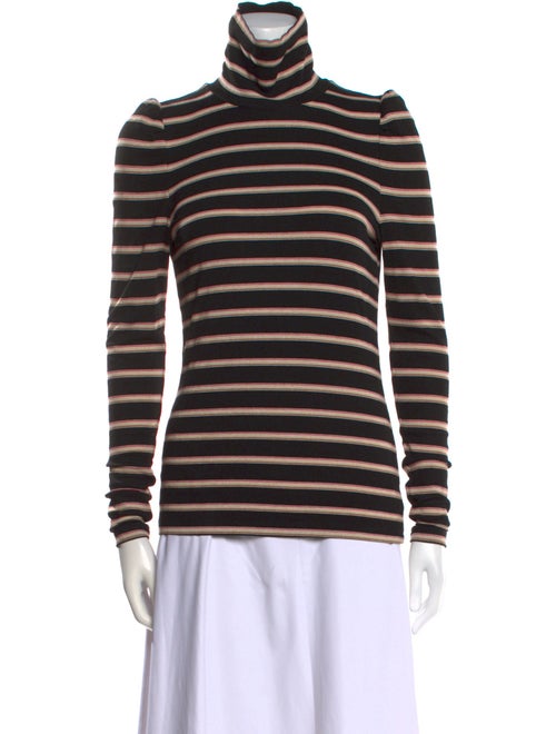 Veronica Beard Striped Turtleneck Top