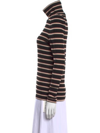 Veronica Beard Striped Turtleneck Top