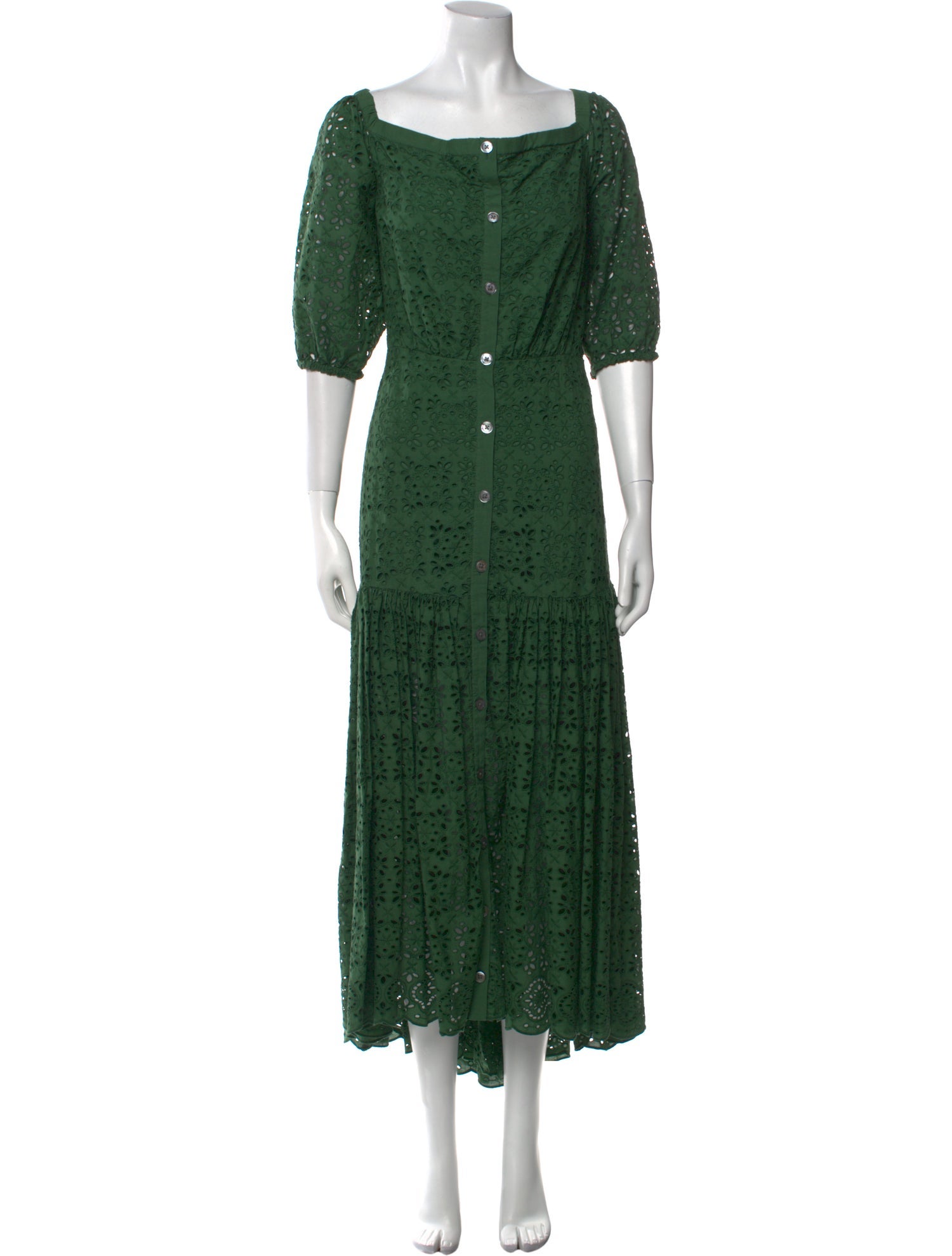 Veronica Beard Square Neckline Long Dress