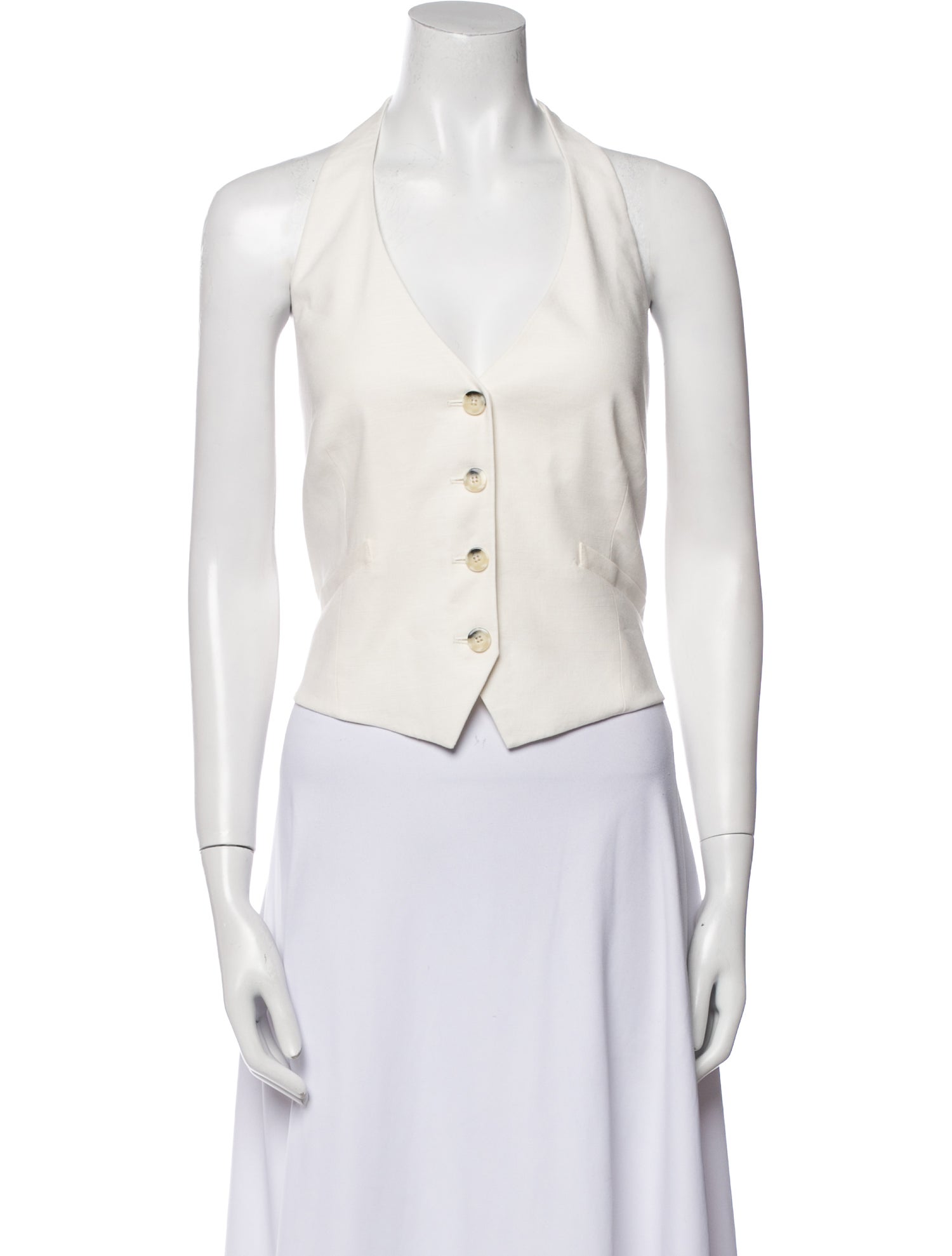 Veronica Beard V-Neck Sleeveless Crop Top w/ Tags