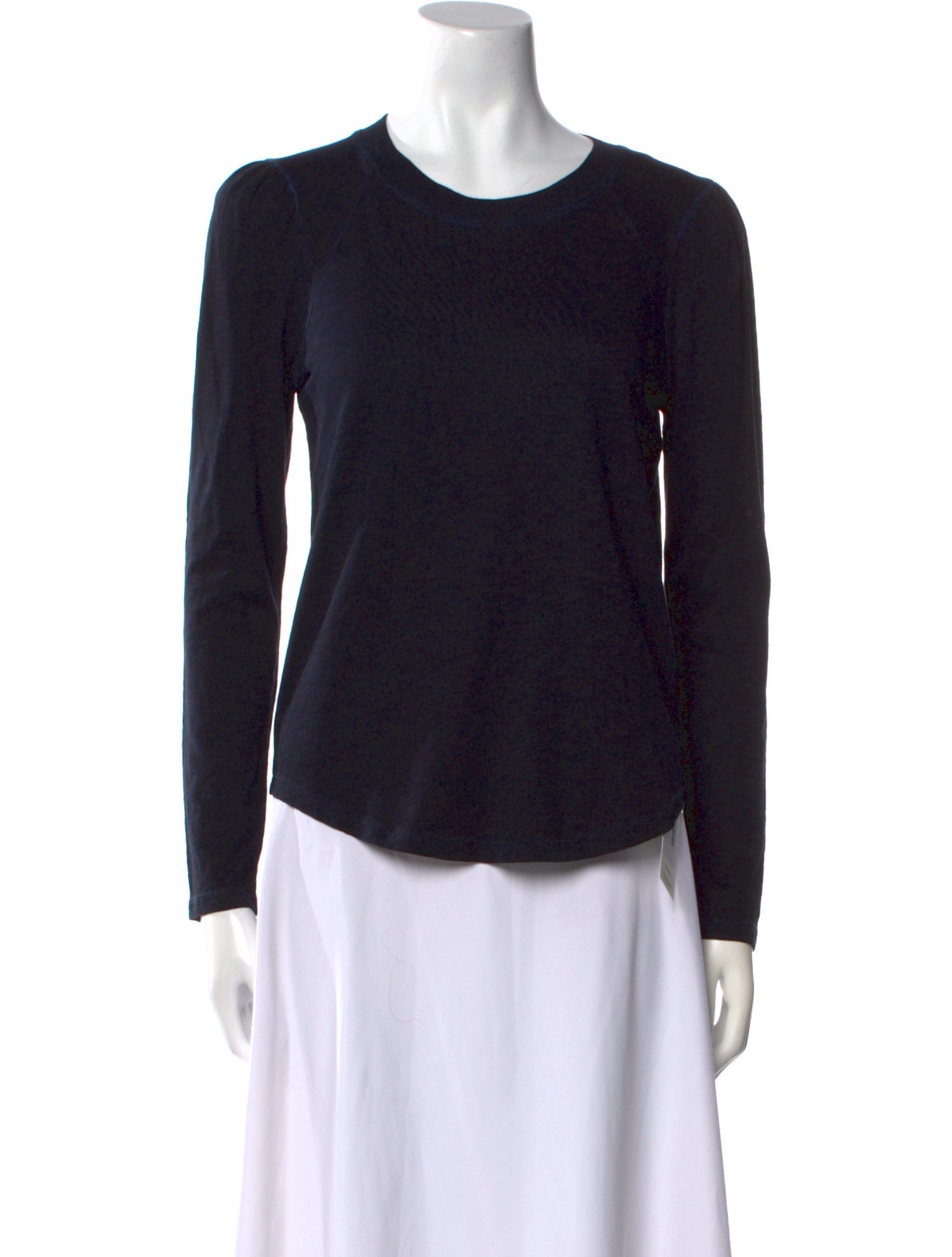 Veronica Beard Scoop Neck Long Sleeve Top