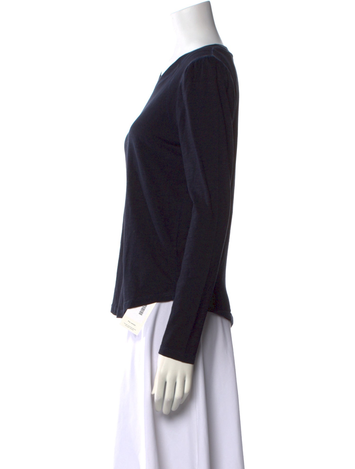 Veronica Beard Scoop Neck Long Sleeve Top