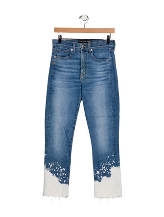 Veronica Beard High-Rise Straight Leg Jeans