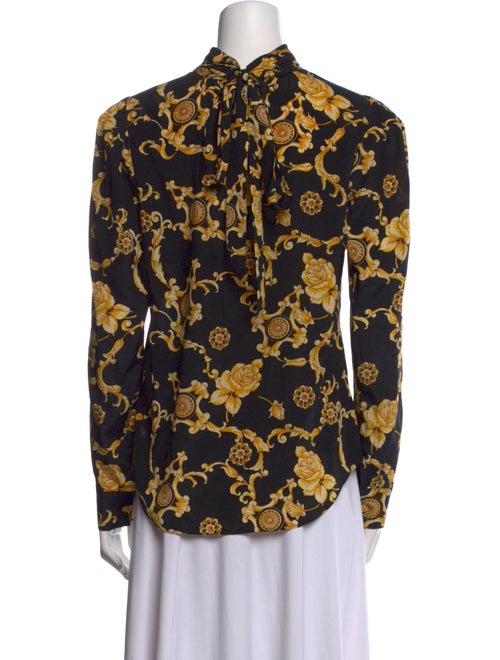 Veronica Beard Silk Floral Print Button-Up Top