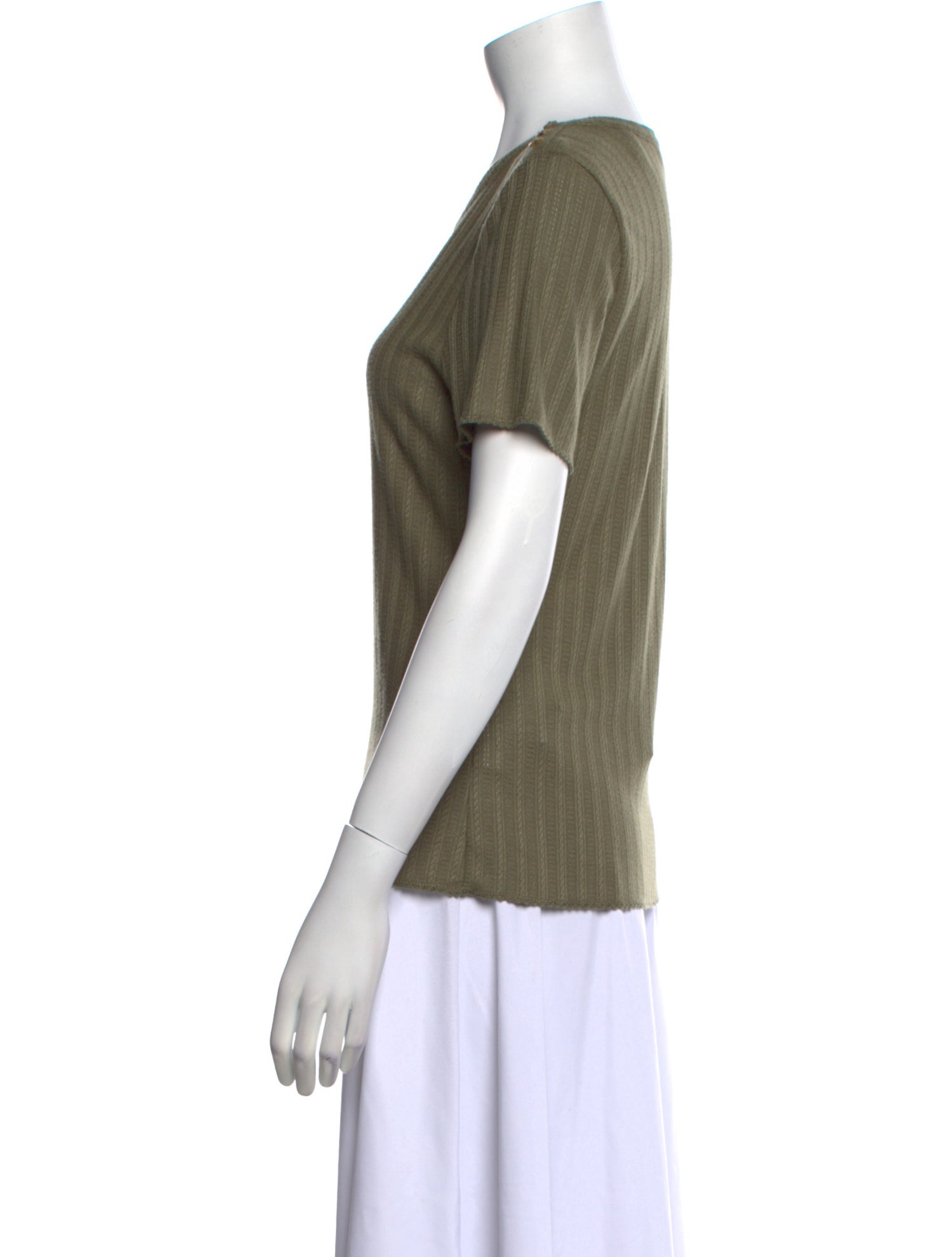 Veronica Beard Scoop Neck Short Sleeve T-Shirt