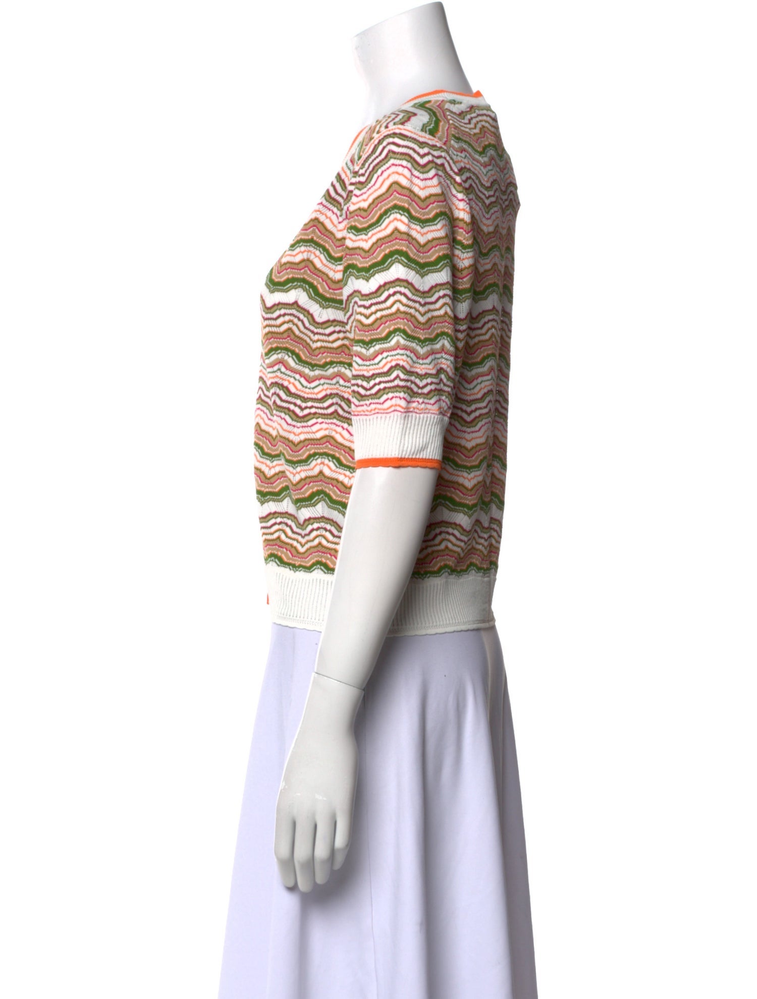 Veronica Beard Printed V-Neck Crop Top w/ Tags