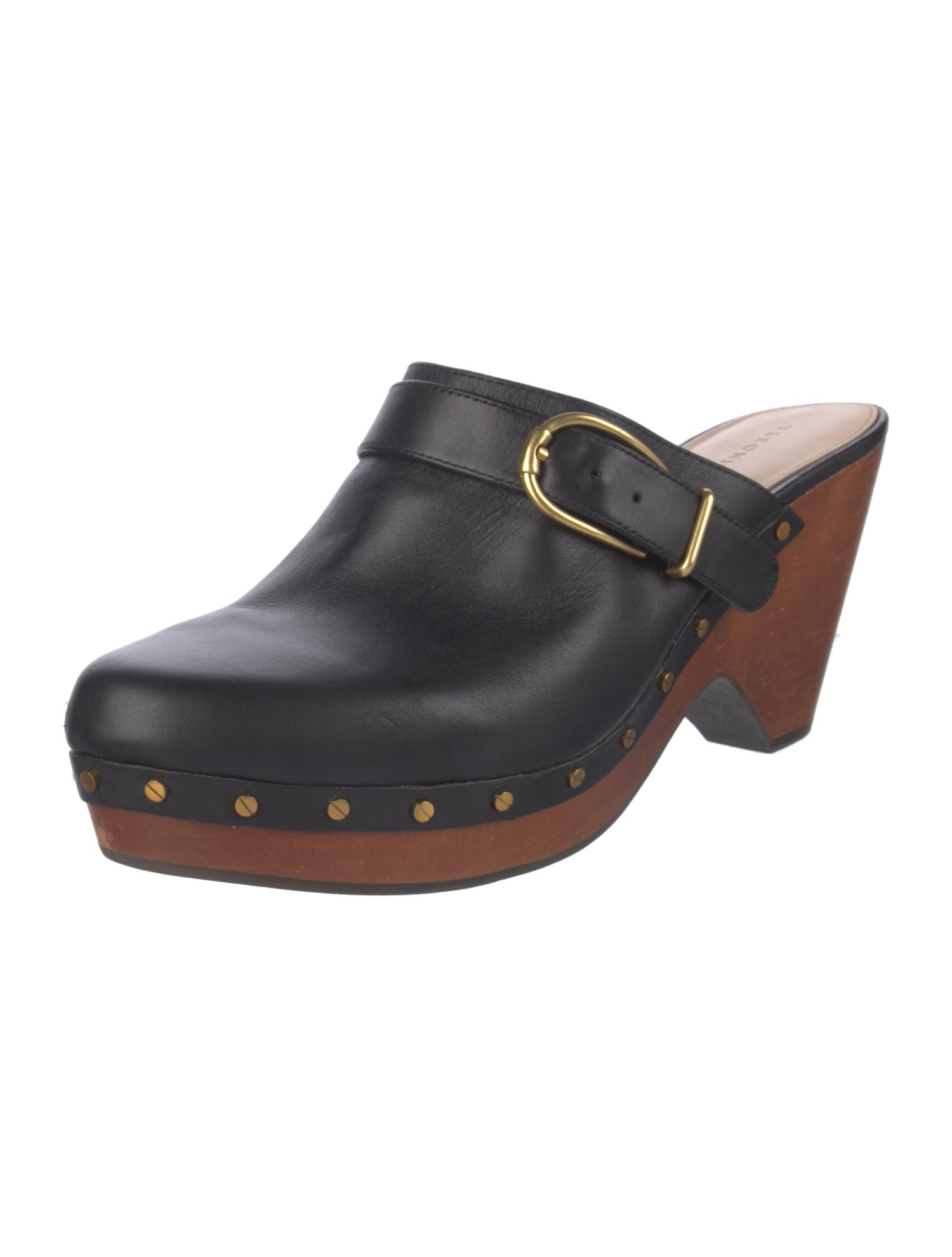 Veronica Beard Leather Studded Accents Mules