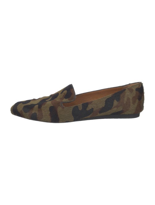 Veronica Beard Ponyhair Camouflage Print Loafers