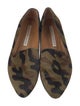 Veronica Beard Ponyhair Camouflage Print Loafers
