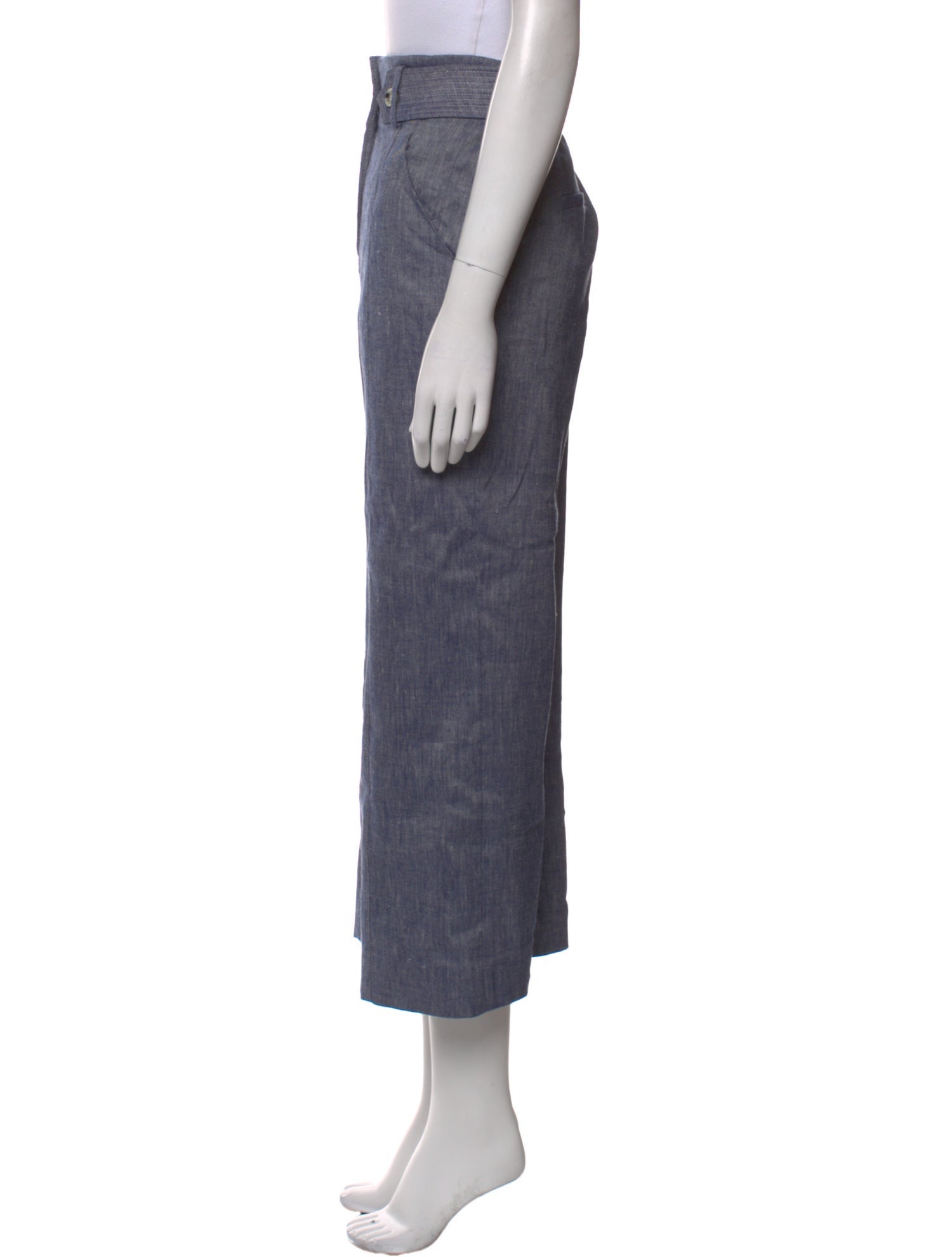 Veronica Beard Linen Wide Leg Pants