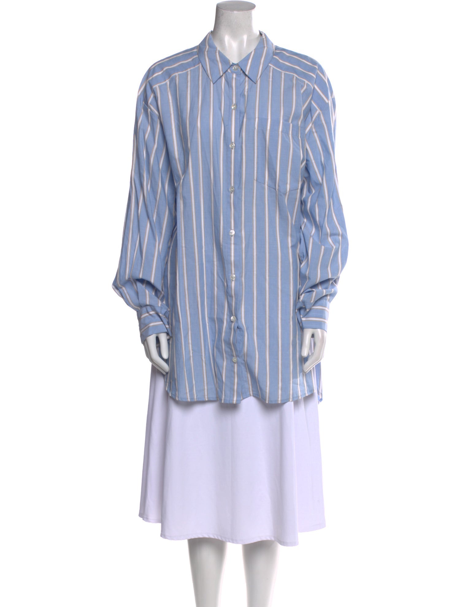 Veronica Beard Striped Long Sleeve Tunic