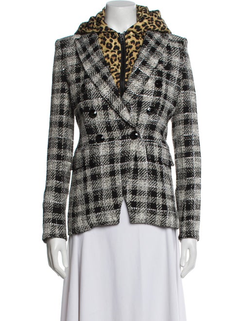 Veronica Beard Nylon Plaid Print Down Jacket