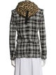 Veronica Beard Nylon Plaid Print Down Jacket
