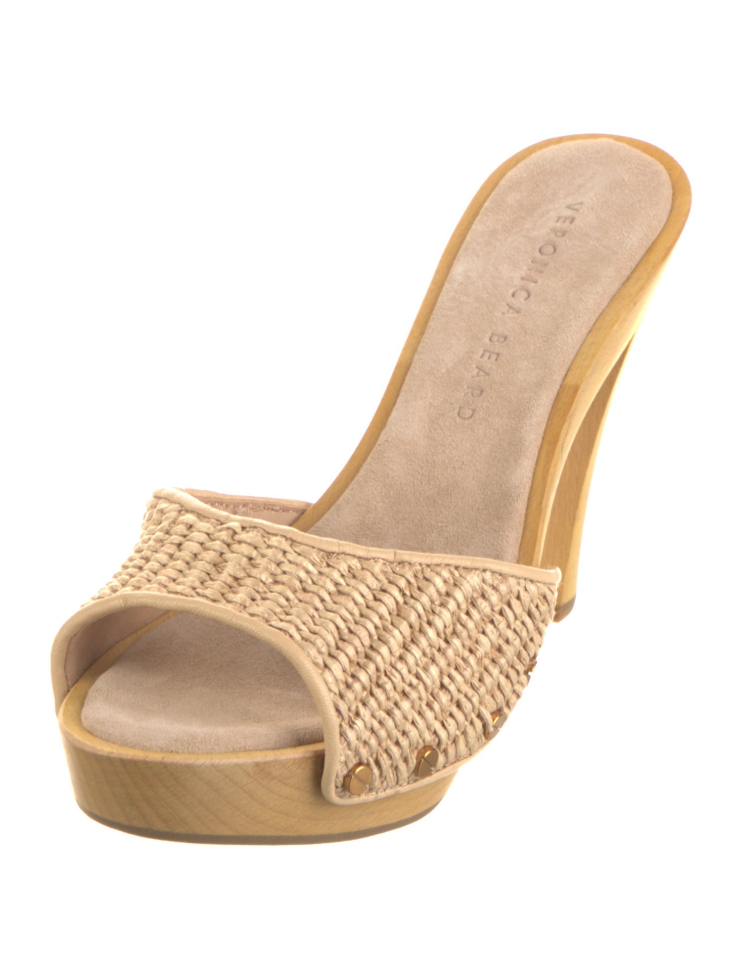 Veronica Beard Straw Slides