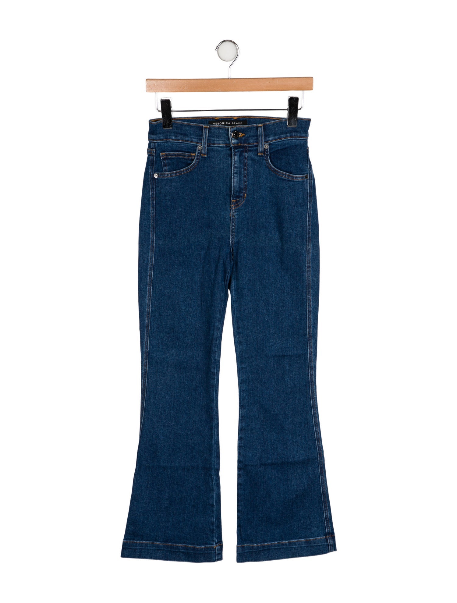 Veronica Beard Mid-Rise Wide Leg Jeans