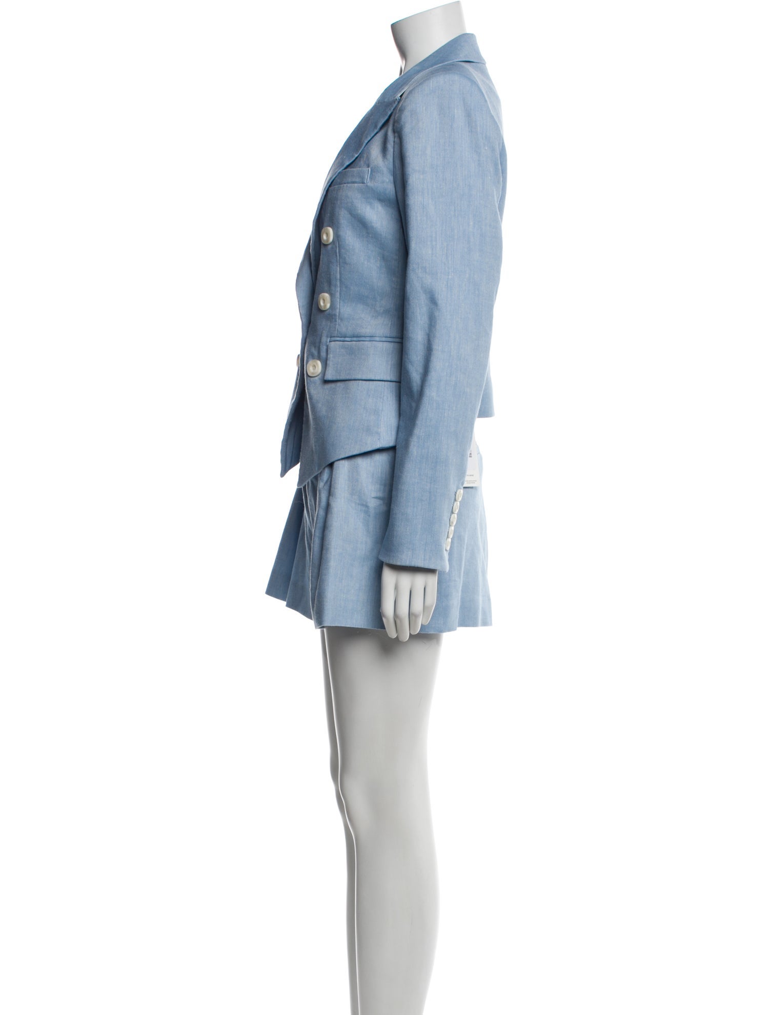 Veronica Beard Linen Ruffle Embellishment Short Set