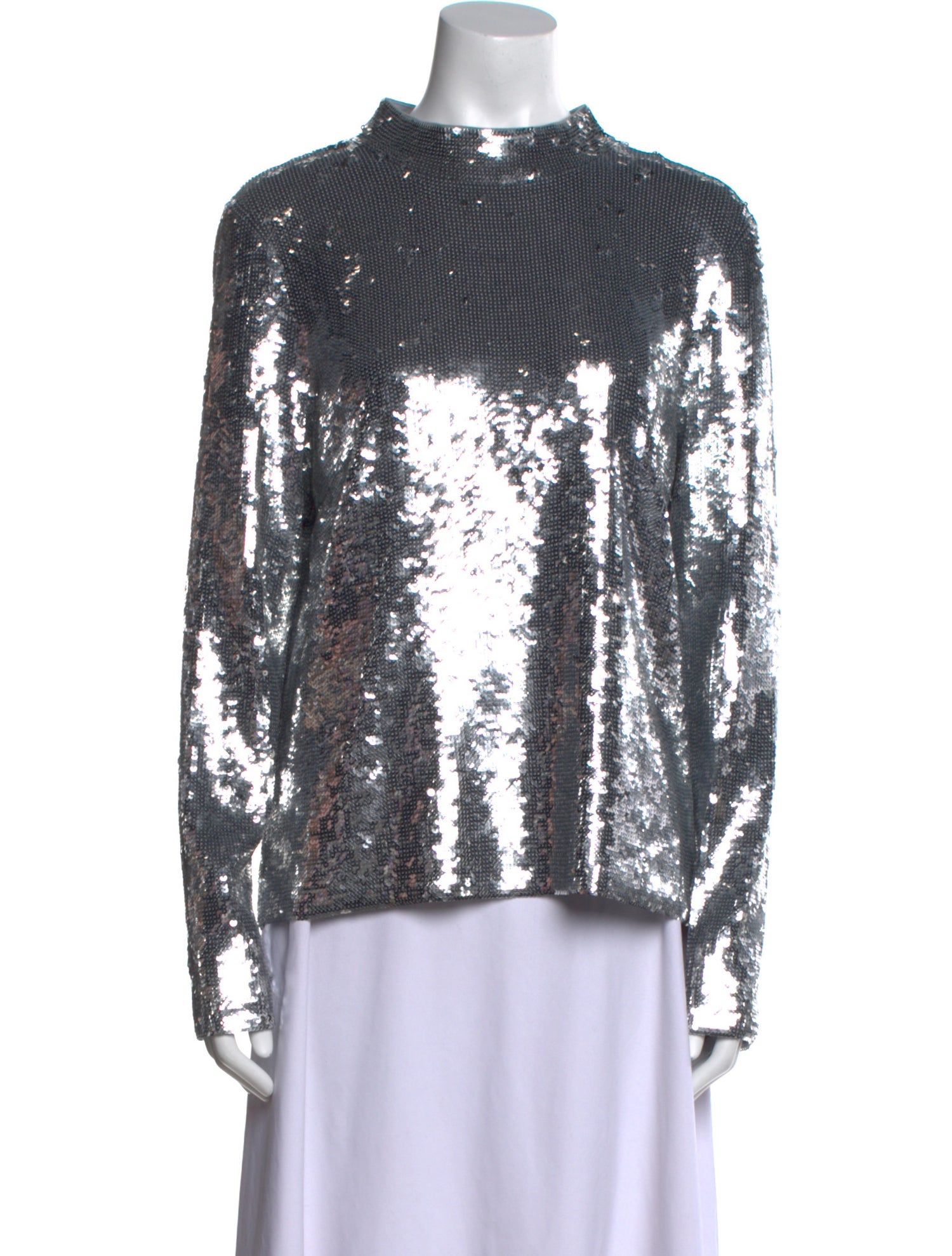 Veronica Beard Printed Mock Neck Blouse