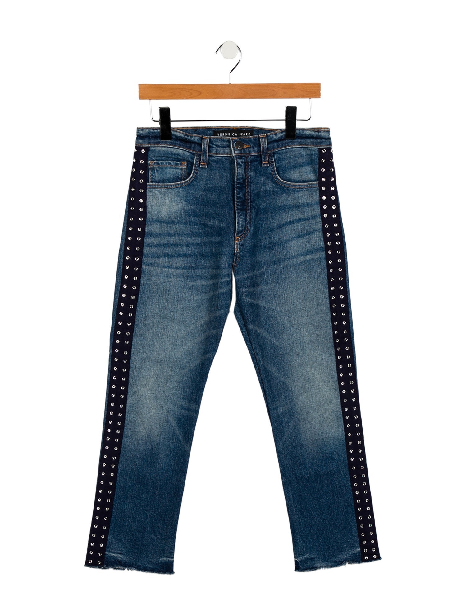 Veronica Beard High-Rise Straight Leg Jeans