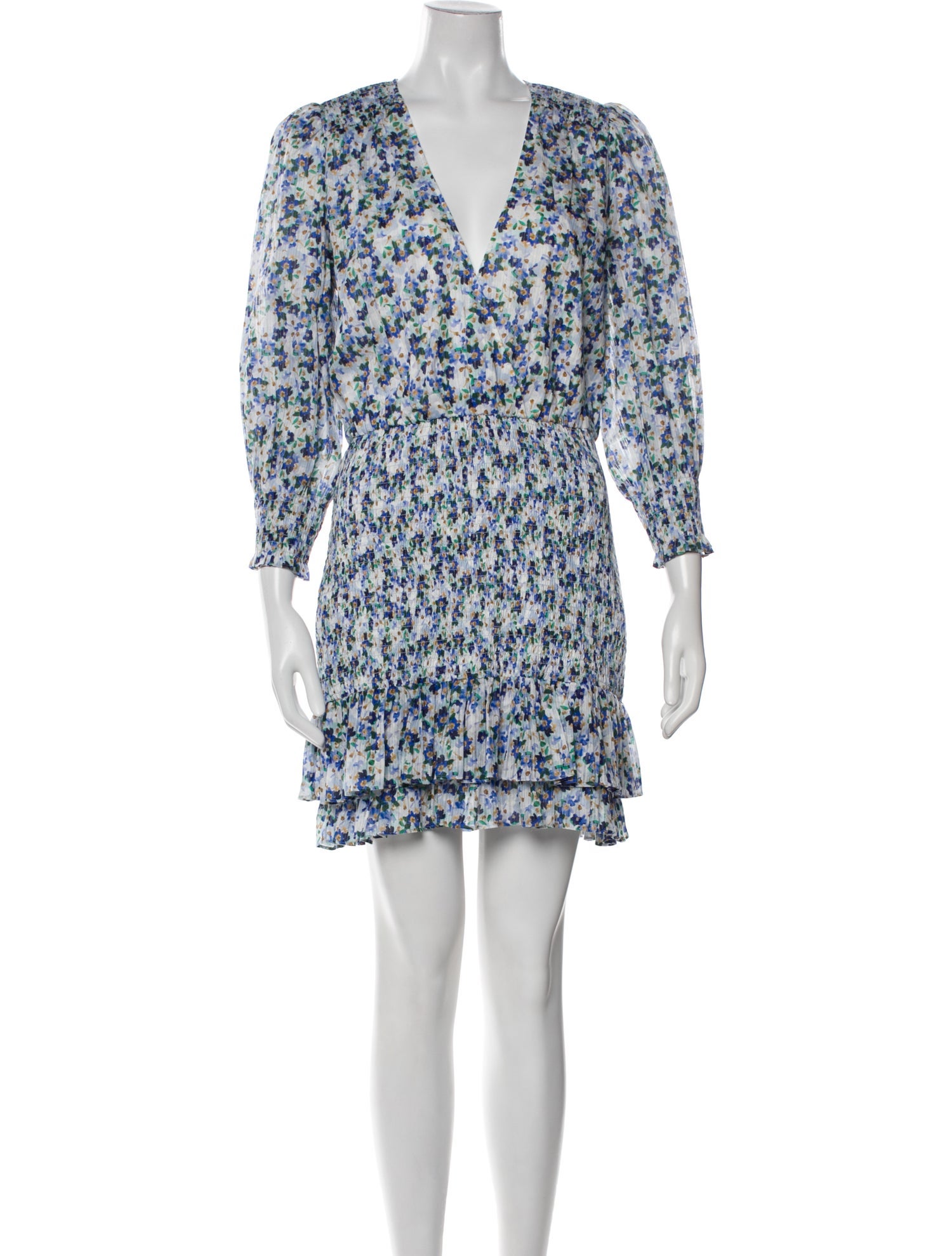 Veronica Beard Floral Print Mini Dress