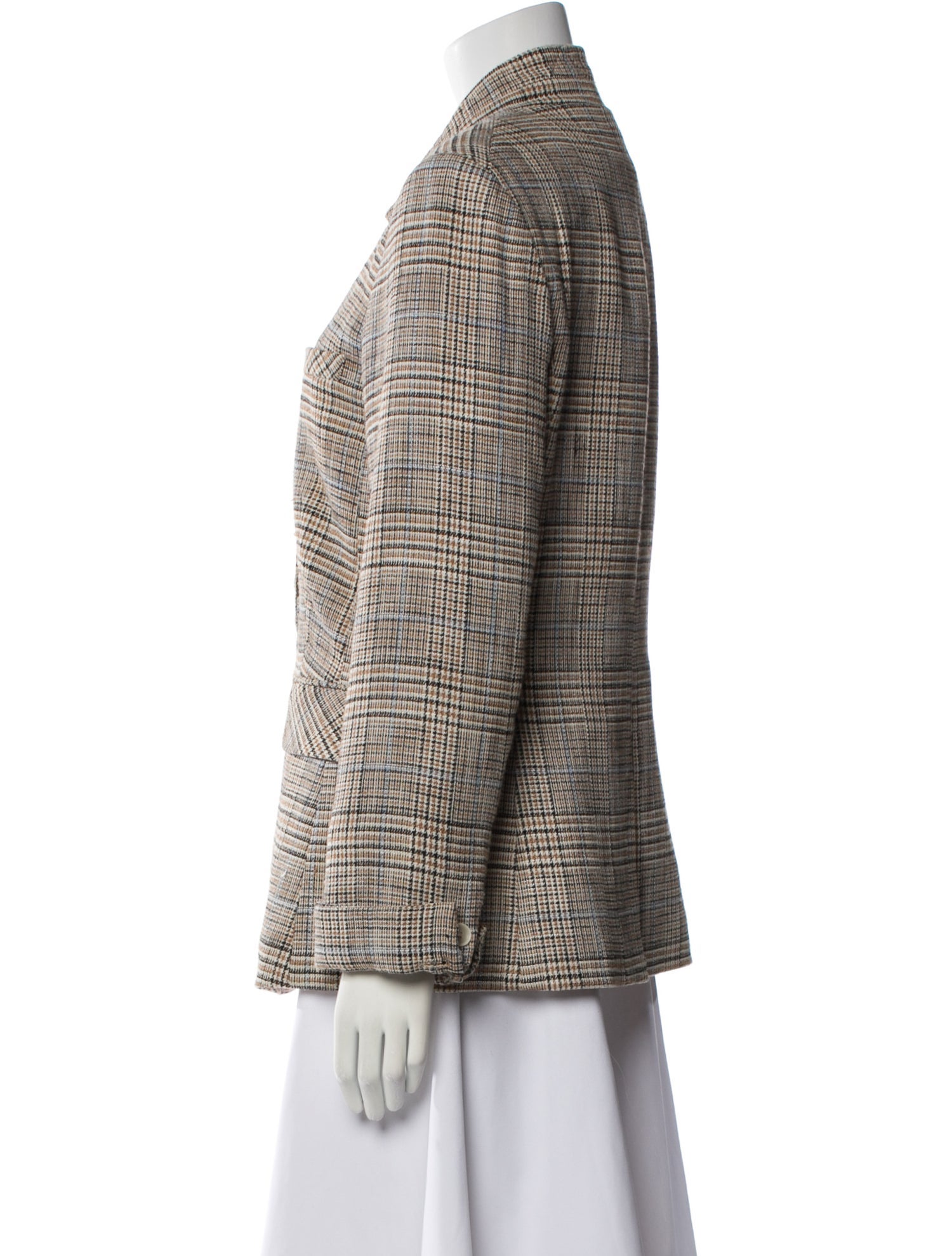 Veronica Beard Plaid Print Blazer