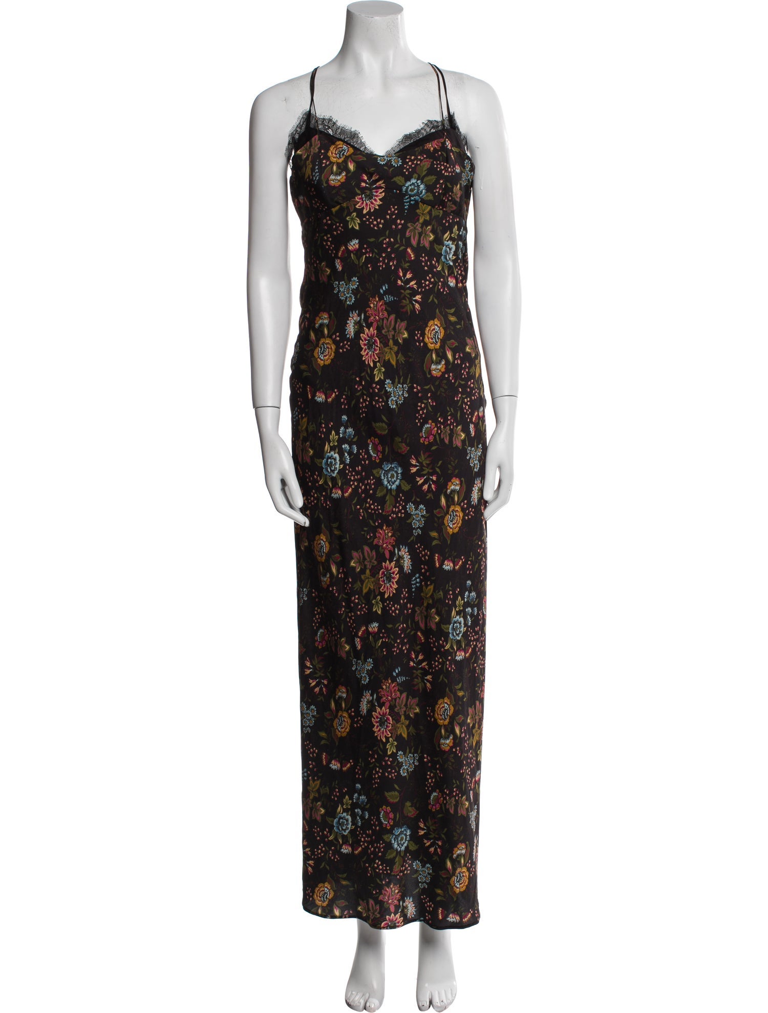 Veronica Beard Floral Print Long Dress
