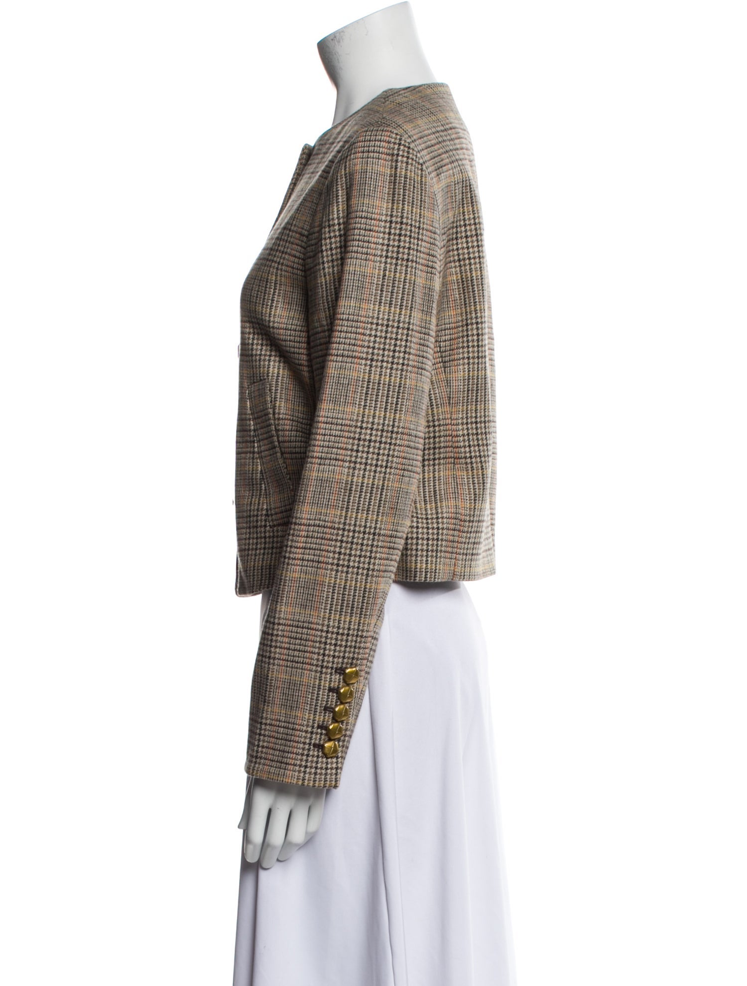 Veronica Beard Wool Tweed Pattern Evening Jacket