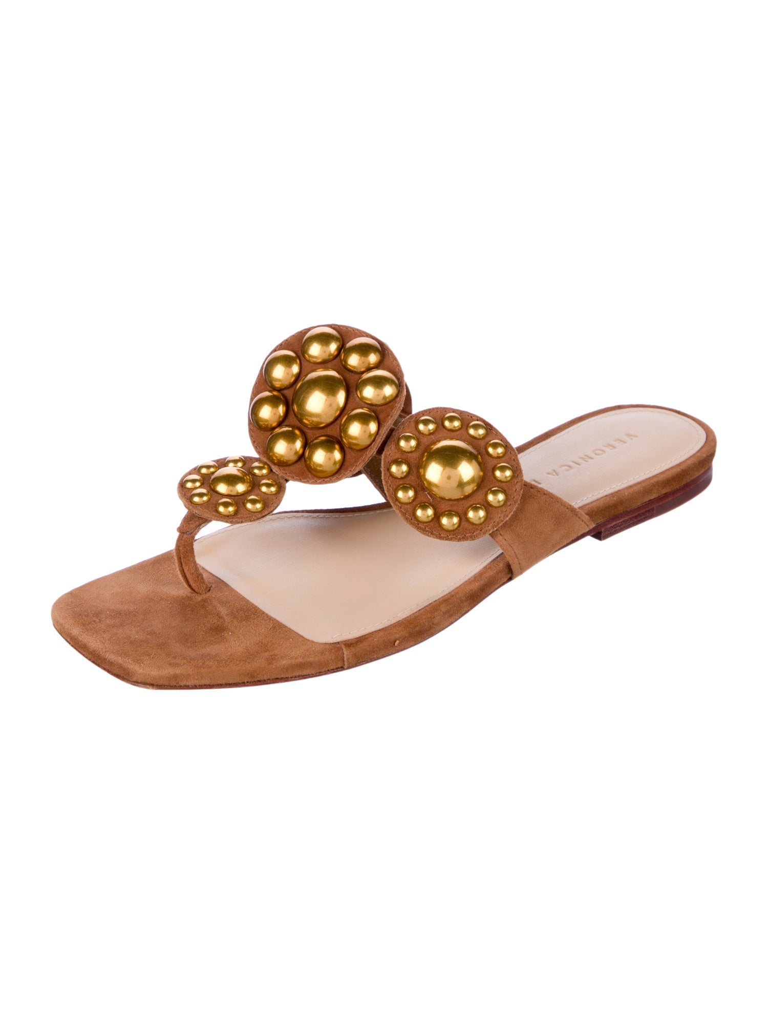 Veronica Beard Suede Studded Accents Slides