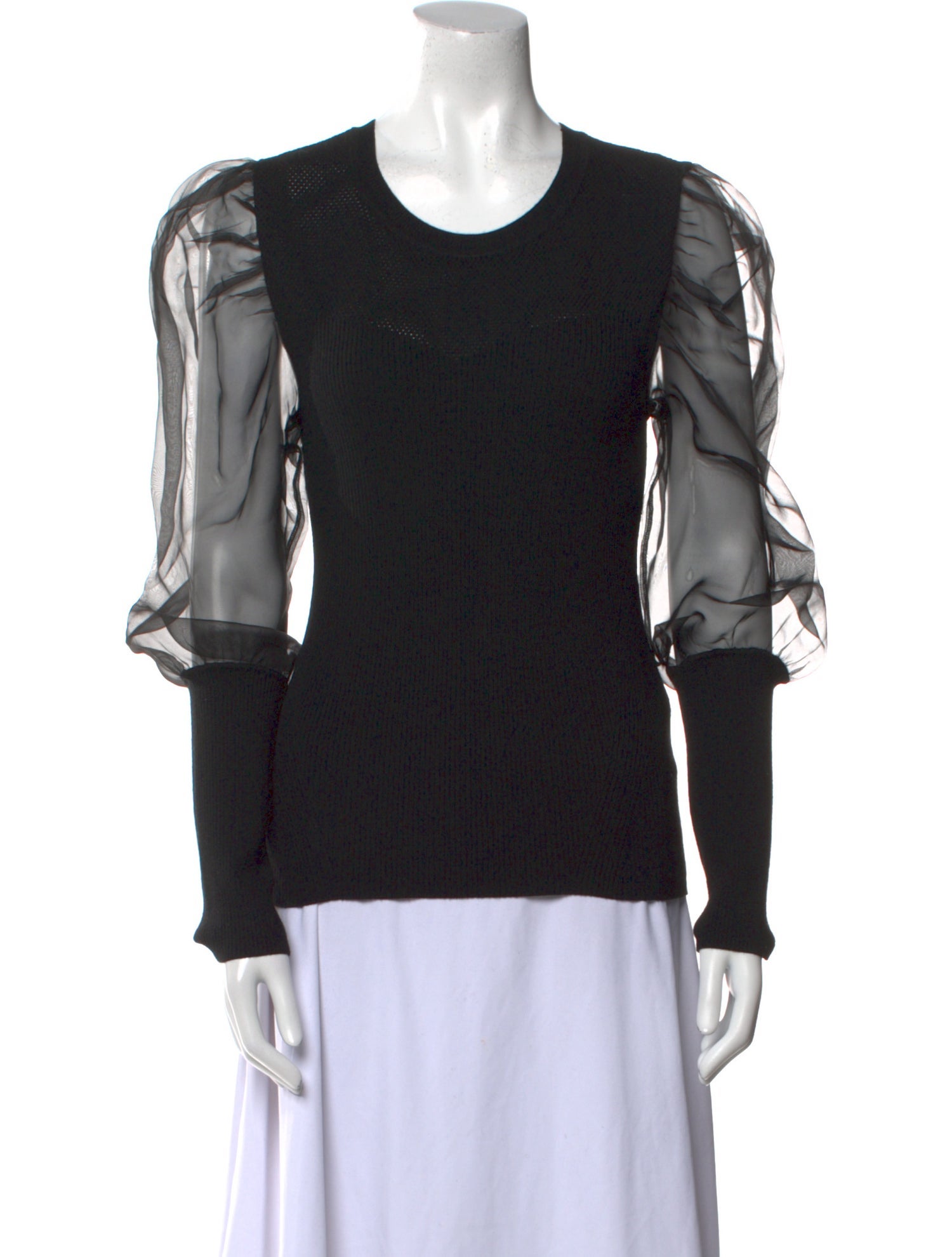 Veronica Beard Merino Wool Scoop Neck Sweatshirt