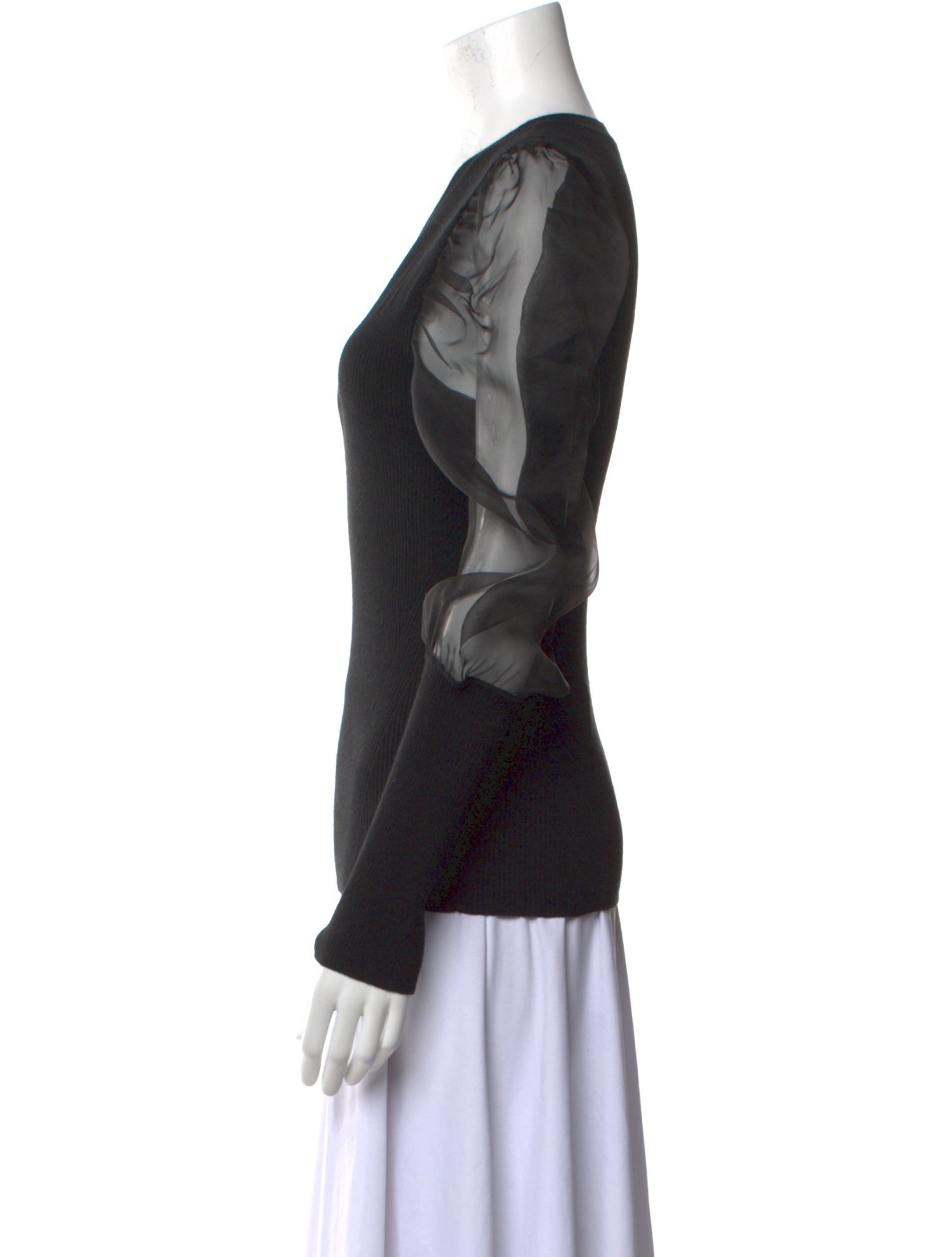 Veronica Beard Merino Wool Scoop Neck Sweatshirt