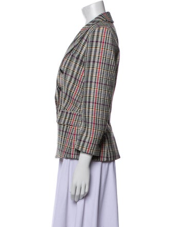 Veronica Beard Plaid Print Blazer