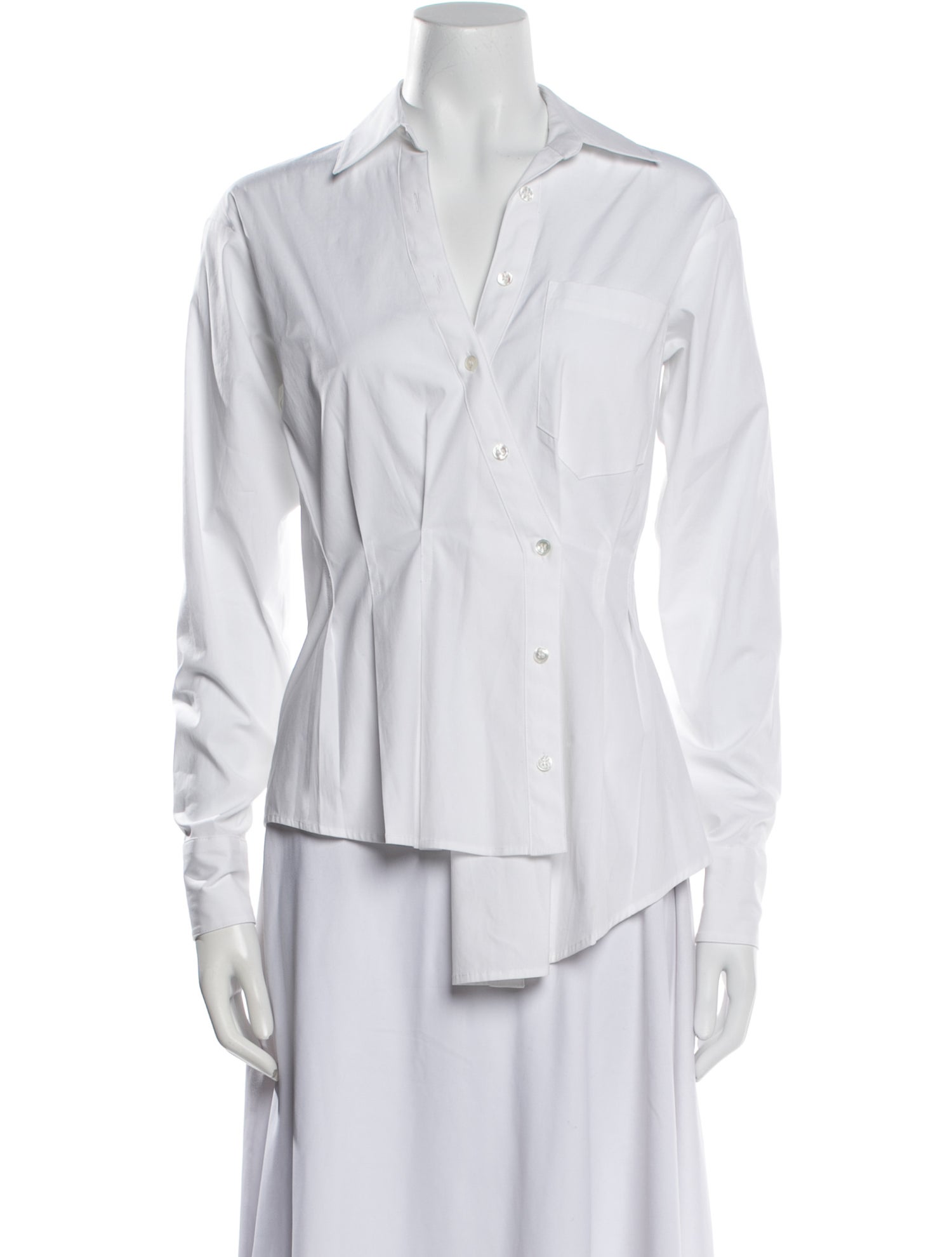 Veronica Beard Long Sleeve Button-Up Top