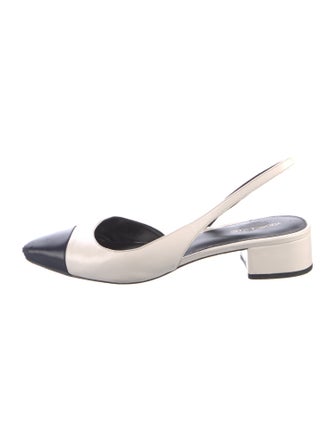 Veronica Beard Leather Slingback Flats