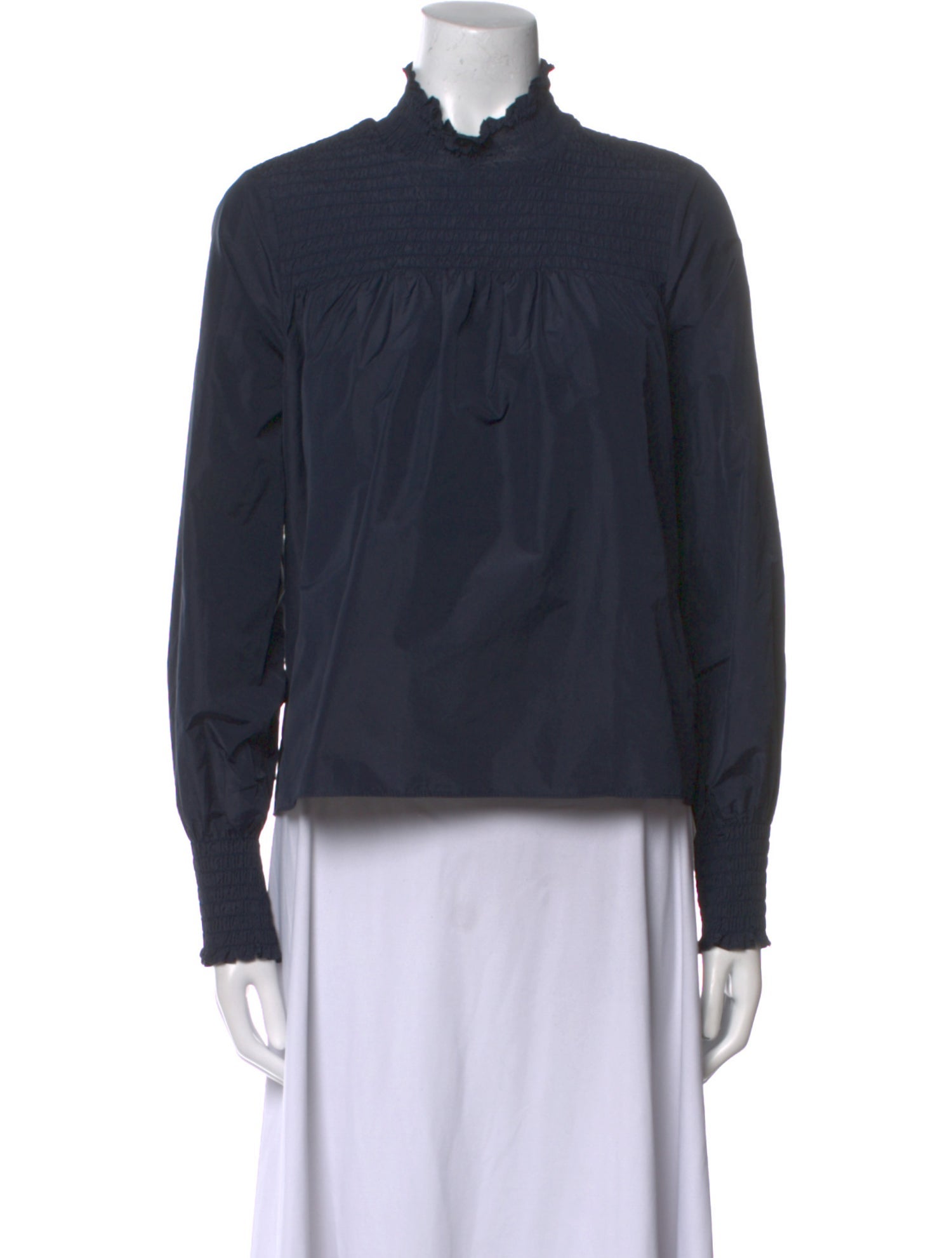 Veronica Beard Mock Neck Long Sleeve Sweatshirt