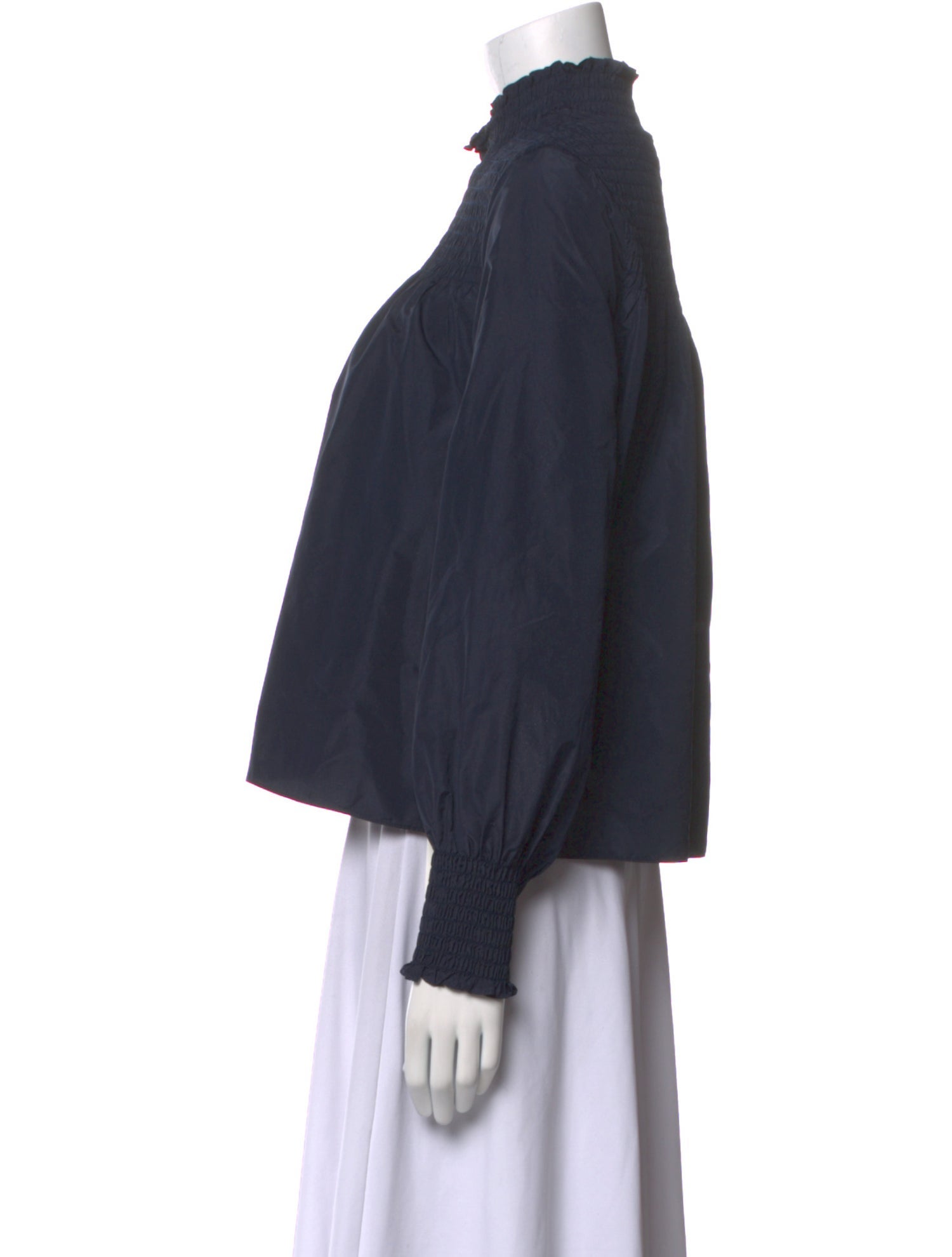 Veronica Beard Mock Neck Long Sleeve Sweatshirt