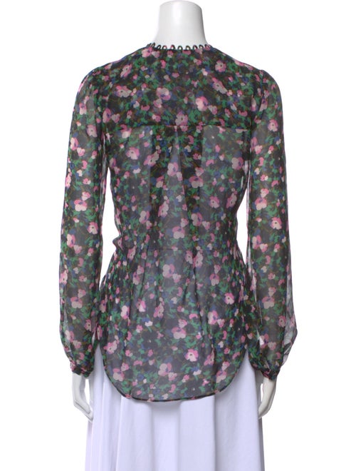 Veronica Beard Silk Floral Print Blouse