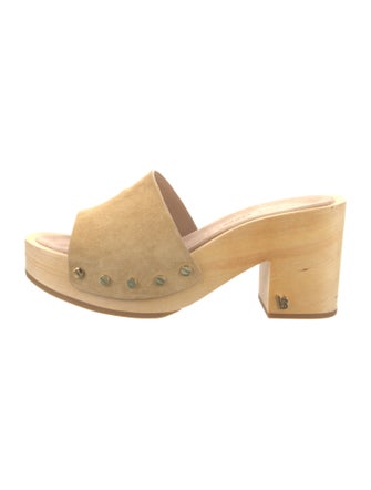 Veronica Beard Suede Studded Accents Slides