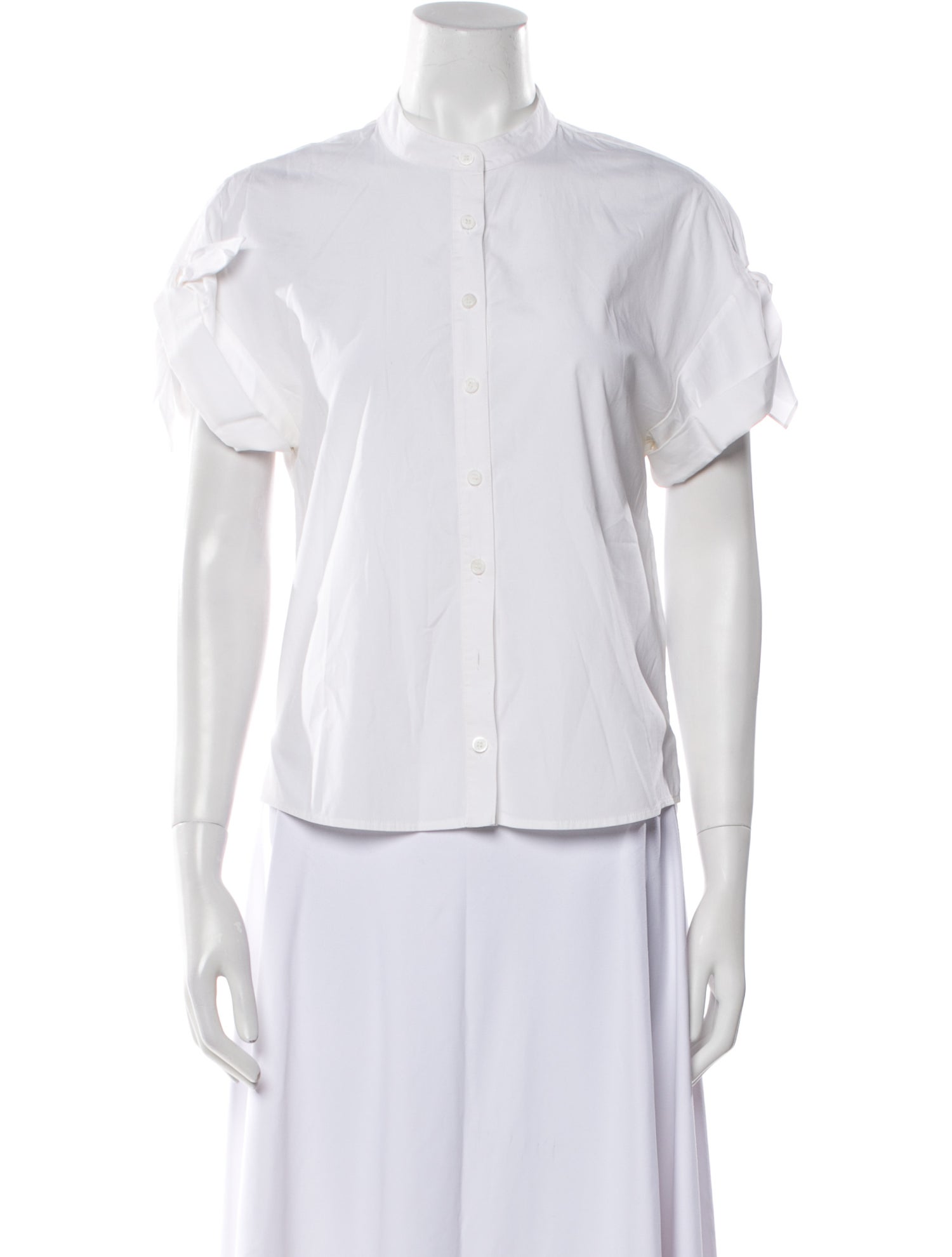 Veronica Beard Short Sleeve Button-Up Top