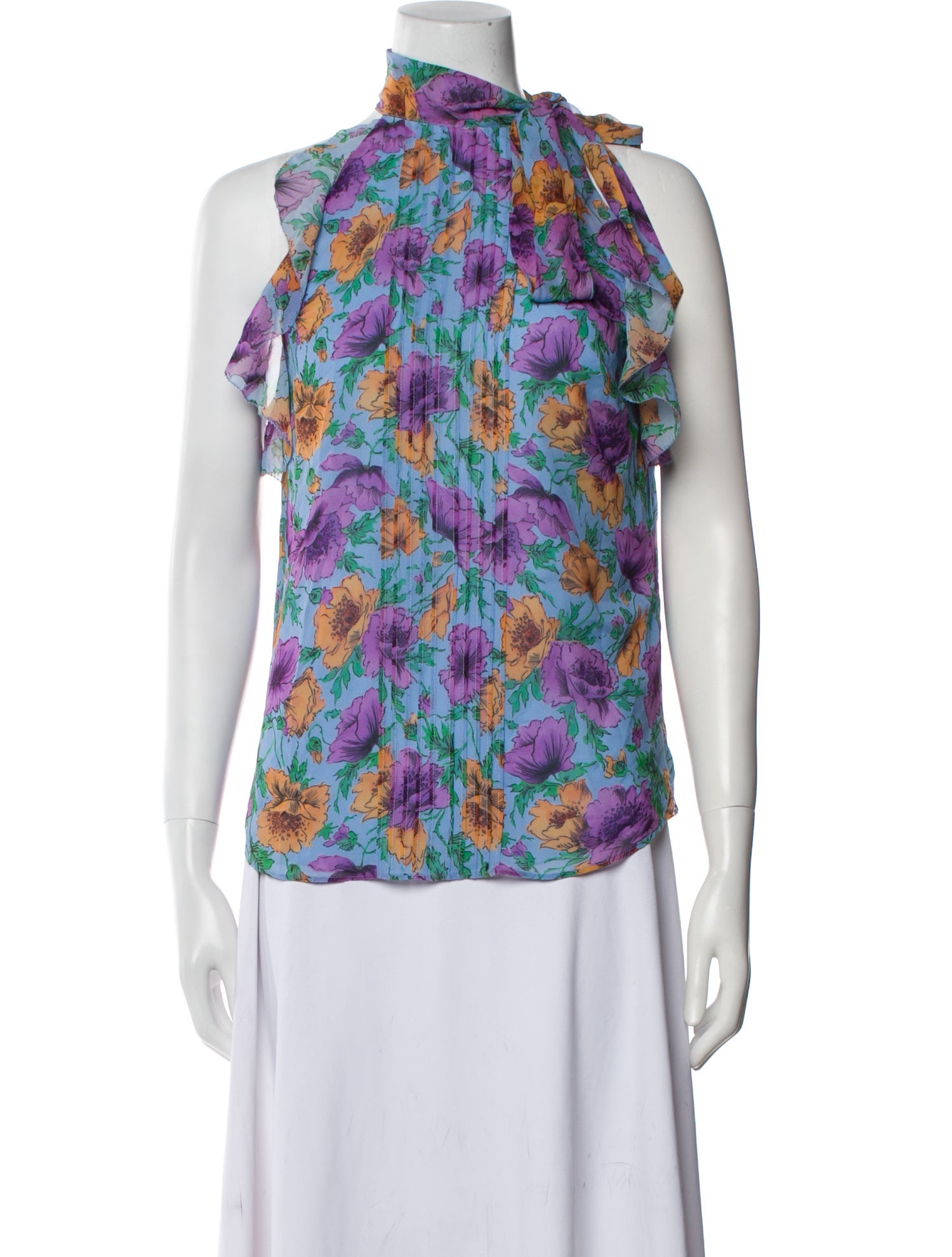 Veronica Beard Silk Floral Print Blouse