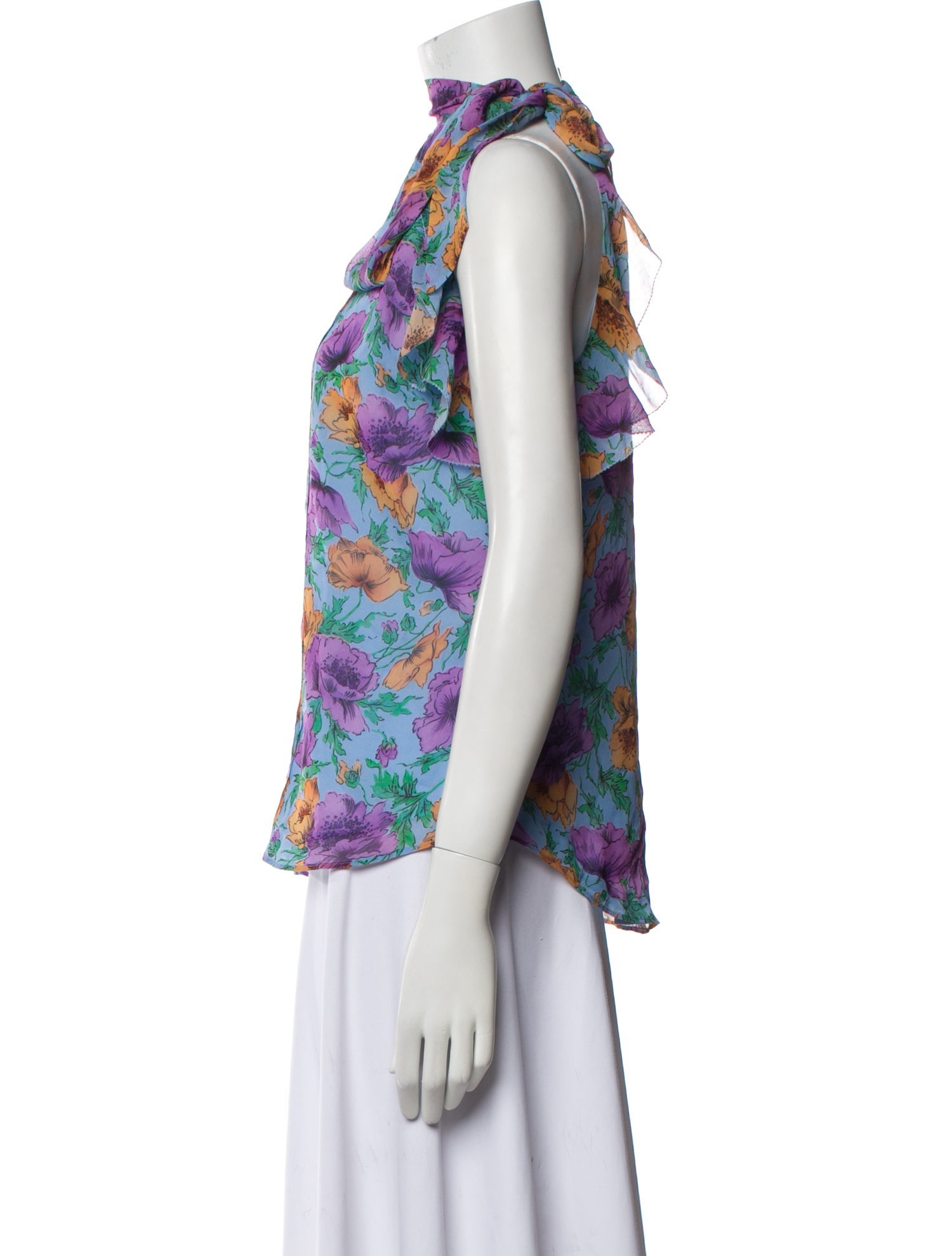 Veronica Beard Silk Floral Print Blouse