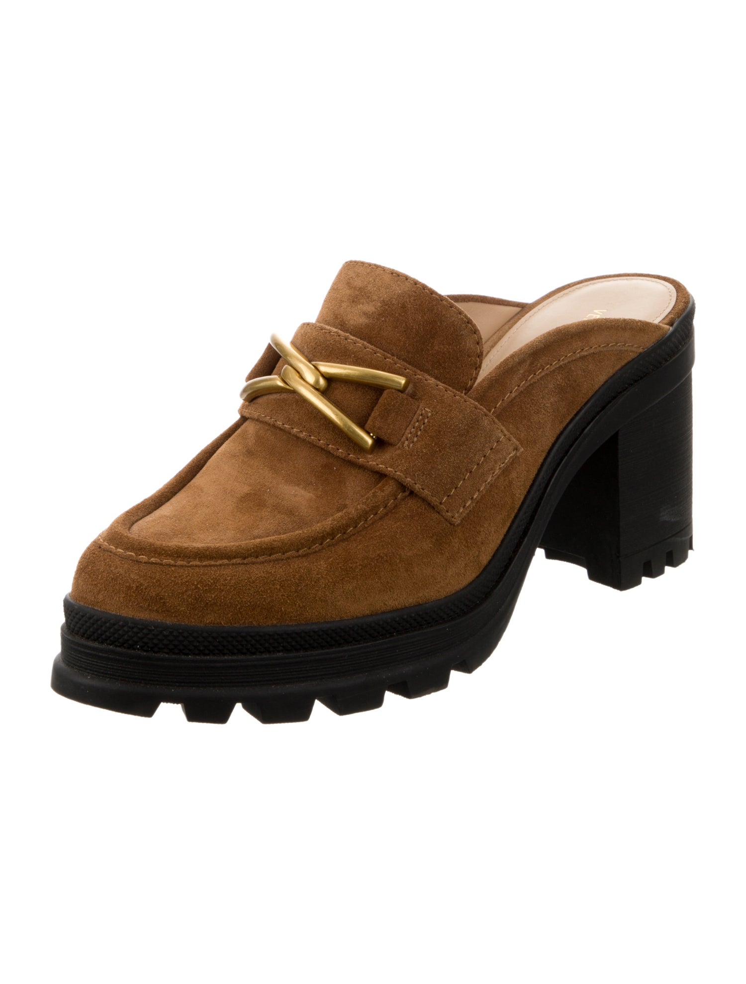 Veronica Beard Suede Colorblock Pattern Mules