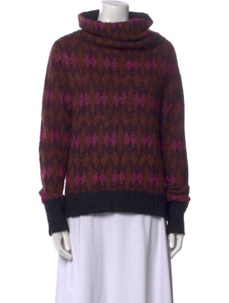 Veronica Beard Printed Turtleneck Sweater